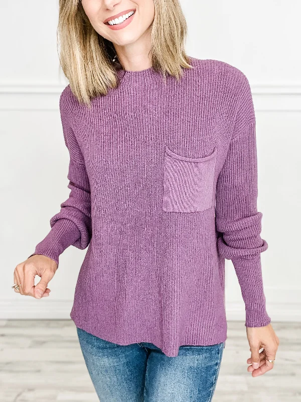 Long Sleeve Solid Knit Sweater Top