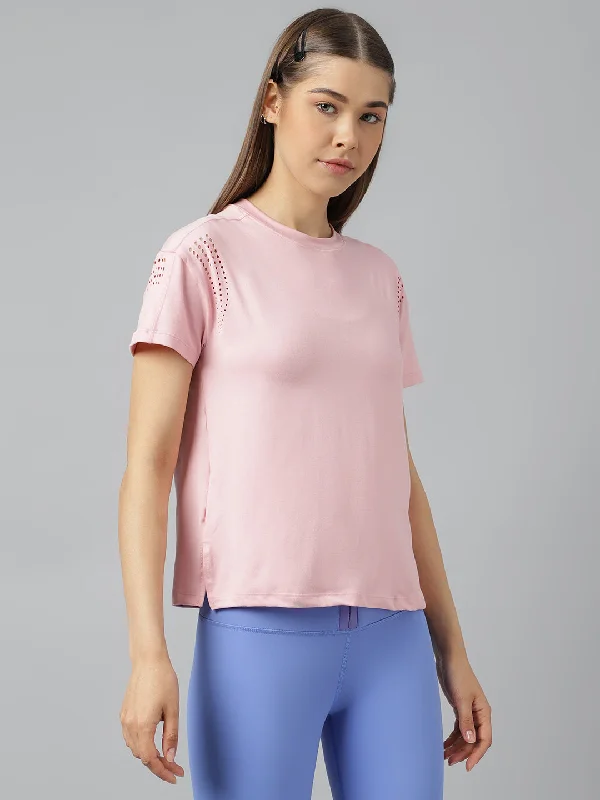 Fitkin women short sleeves t-shirt with laser cut detail