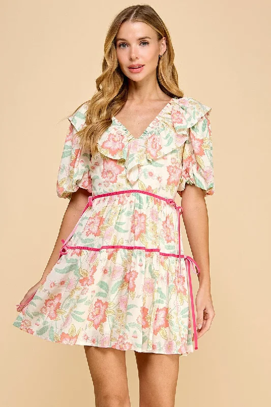 Floral Ties Dress