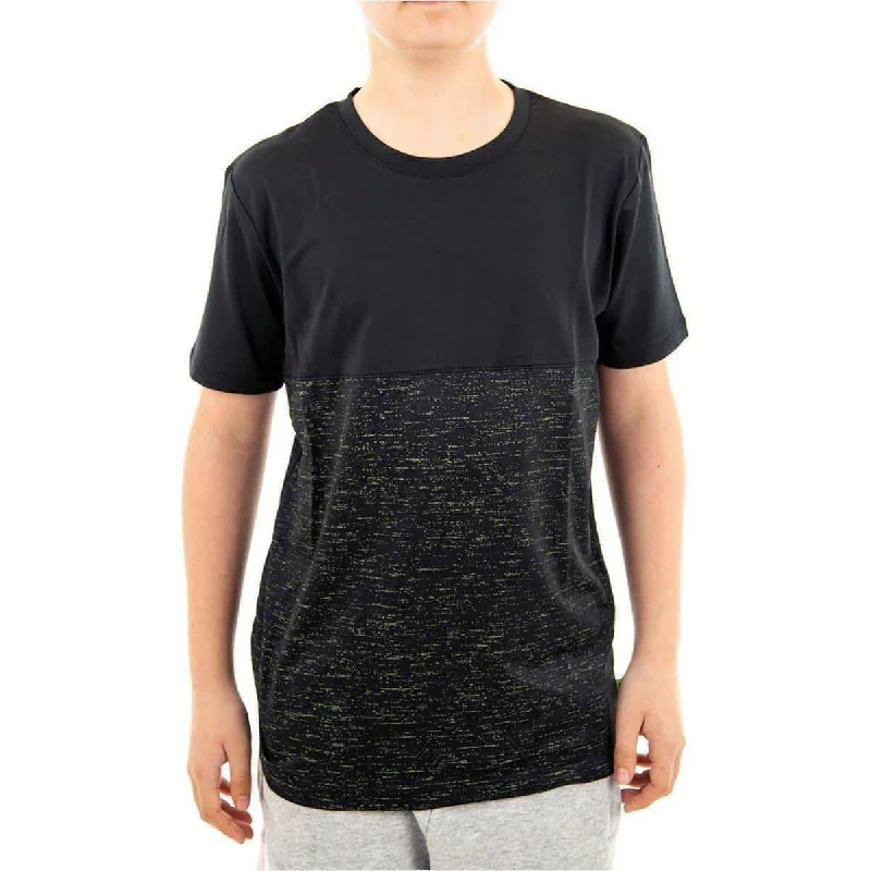 More Mile Boys Short Sleeve Running Top - Black