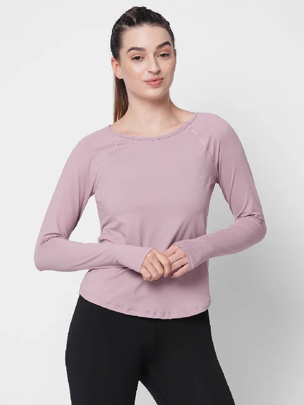 Fitkin women anti-odor lavender reglan long sleeve tshirt