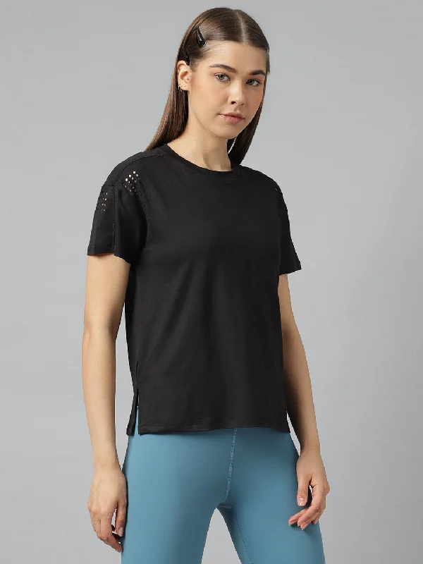 Fitkin women short sleeves t-shirt with laser cut detail