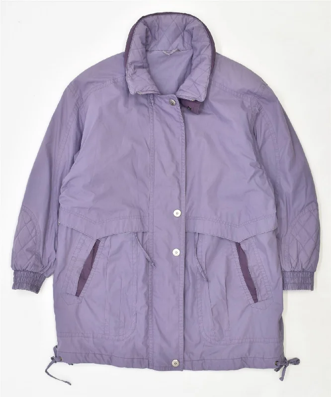 MICHELE BOYARD Womens Windbreaker Jacket UK 16 Large Purple Polyester