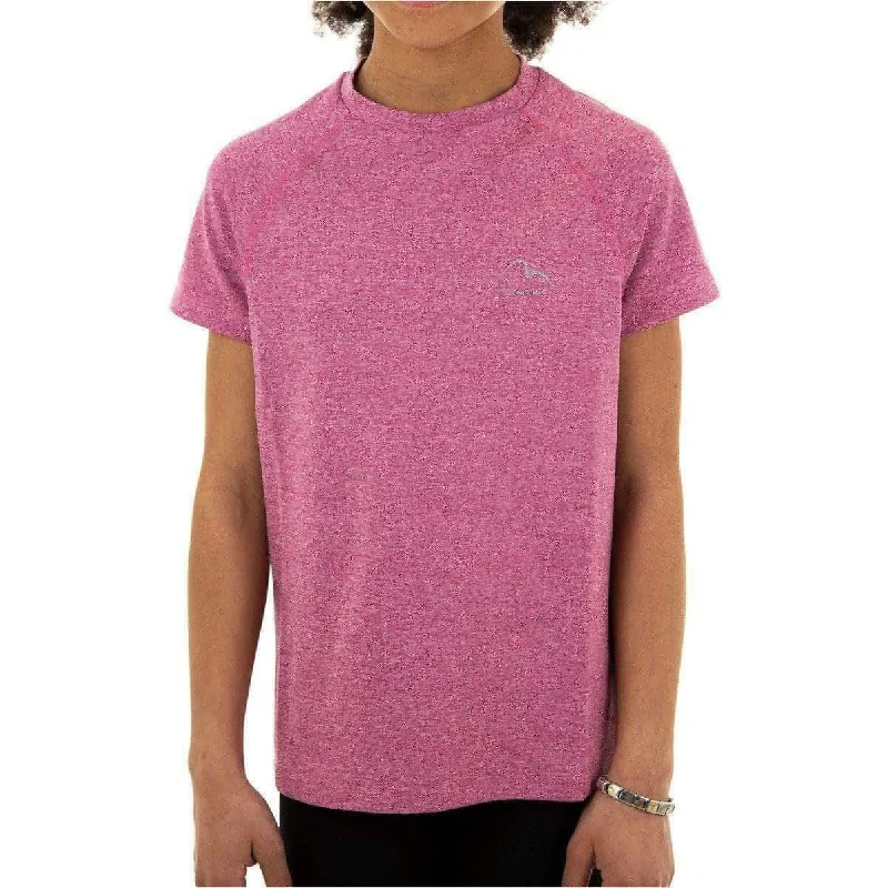 More Mile Train To Run Girls Short Sleeve Running Top - Pink