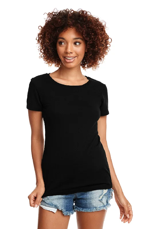 Next Level Womens Ideal Jersey Short Sleeve Crewneck T-Shirt - Black