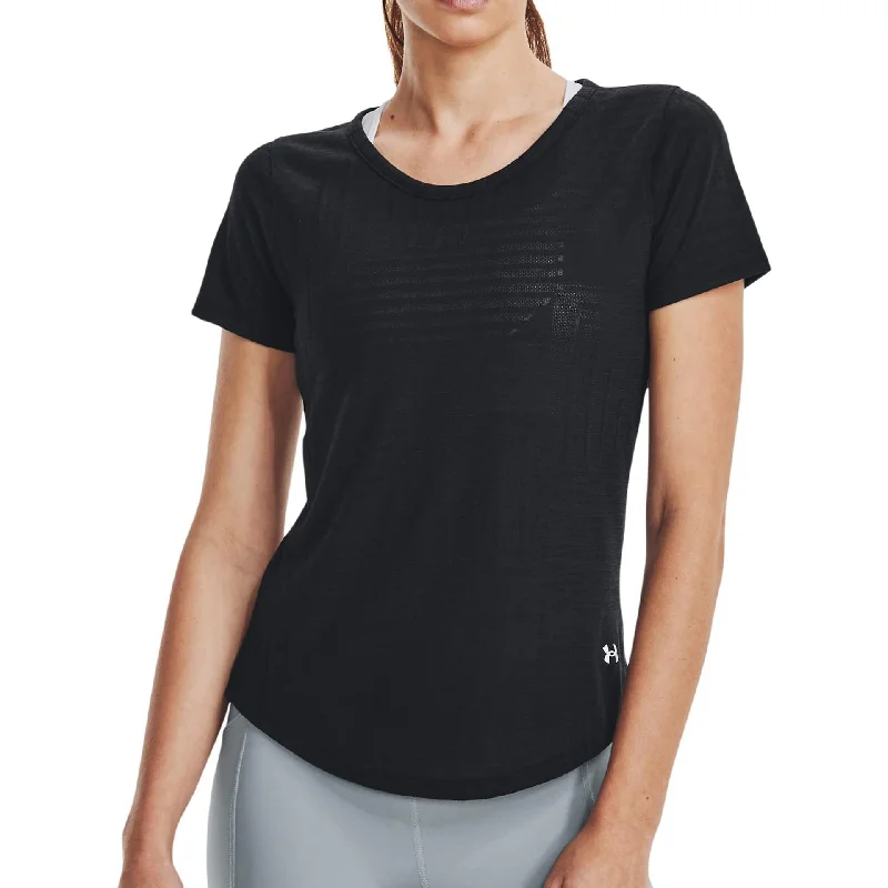 Under Armour Streaker Deco Diamond Short Sleeve Womens Running Top - Black