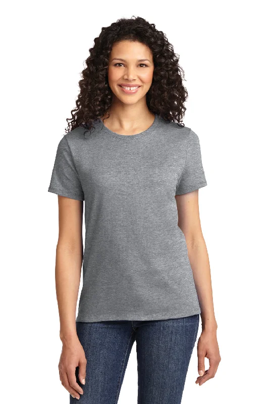 Port & Company Womens Essential Short Sleeve Crewneck T-Shirt - Heather Grey