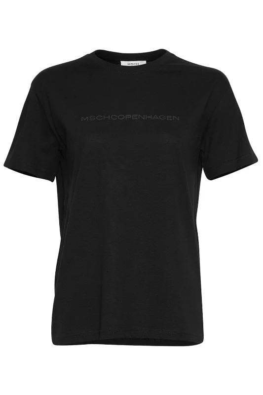 Moss Copenhagen - Mschliv Organic Rubber Print Tee - Black