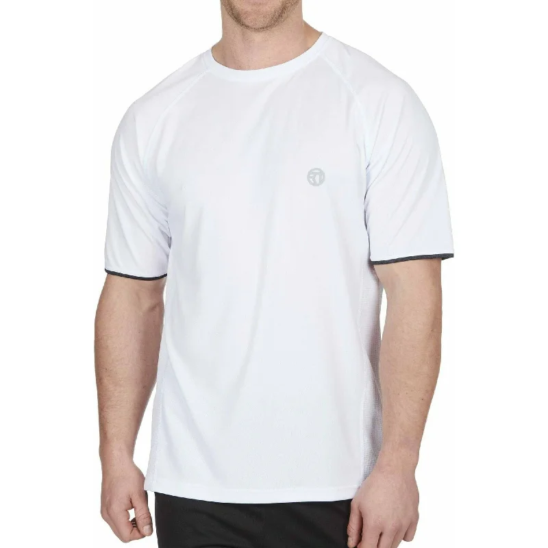 Red Tag Activewear Short Sleeve Mens Running Top - White