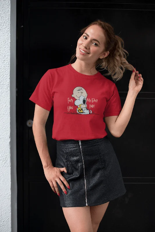 Snoopy- My Best Hugs: Regular Fit T-Shirts