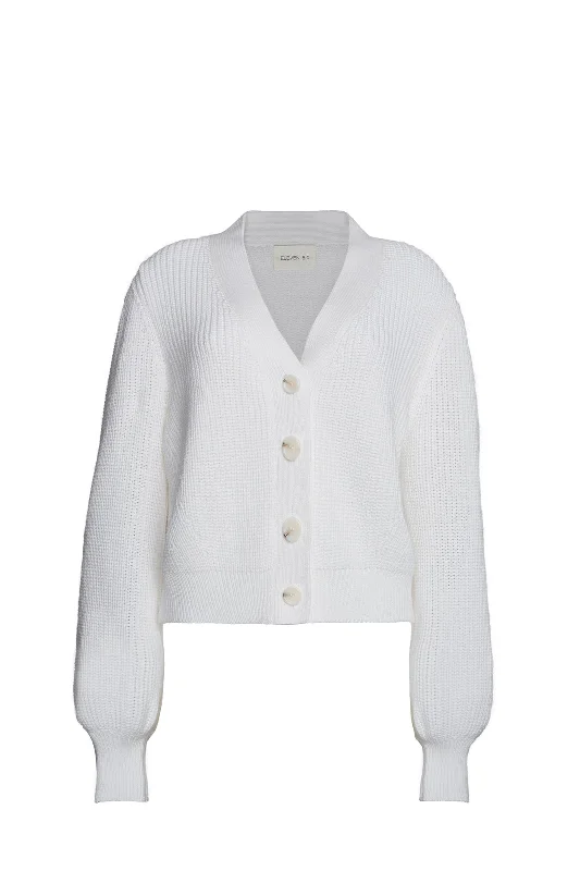 Isla Cotton Cardigan White