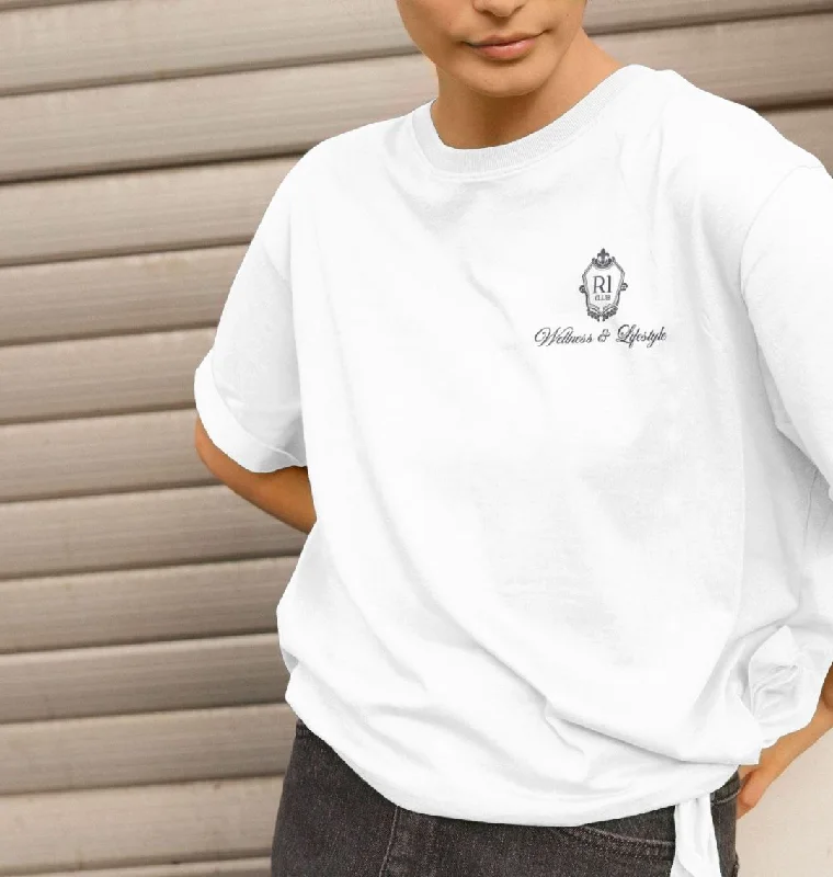 R1 CLUB Relaxed tee with iron gate emblem