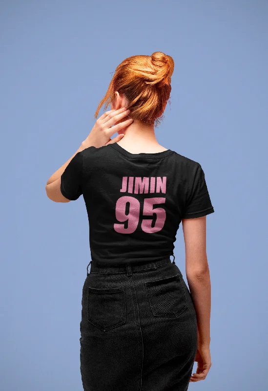 Map Of The Soul Persona  - Jimin 95- Boy with luv (Double Sided Print) : BTS - HALF-SLEEVE T-SHIRTS