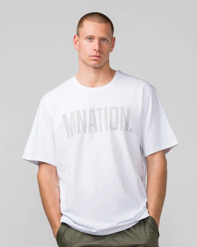 Oversized Tonal Tee - White