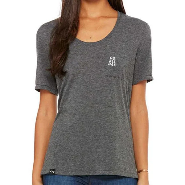 Women's Flowy Pocket Tee (Heather Grey)