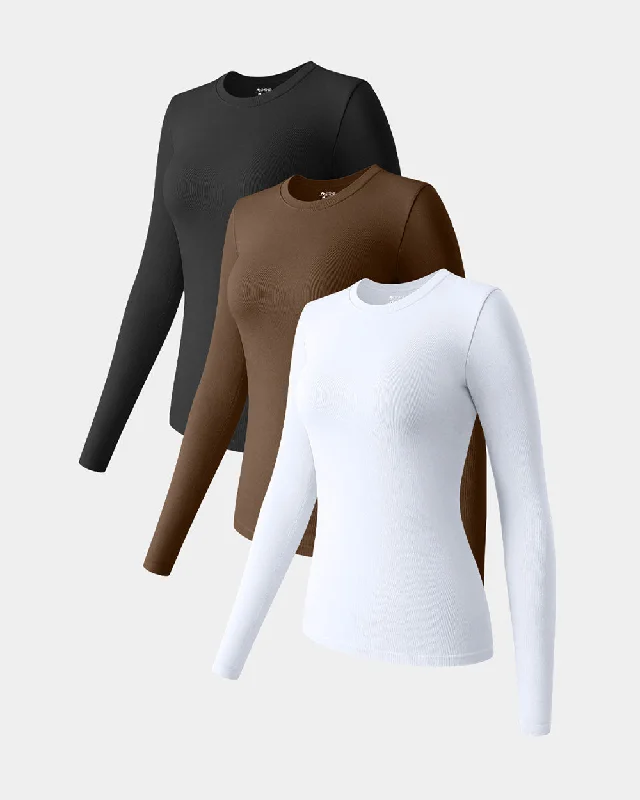 Long Sleeve Crew Neck Tops