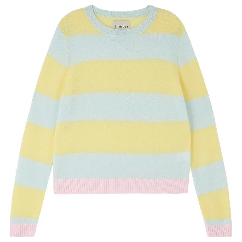 Cashmere Stripe Crew lightweight sweater