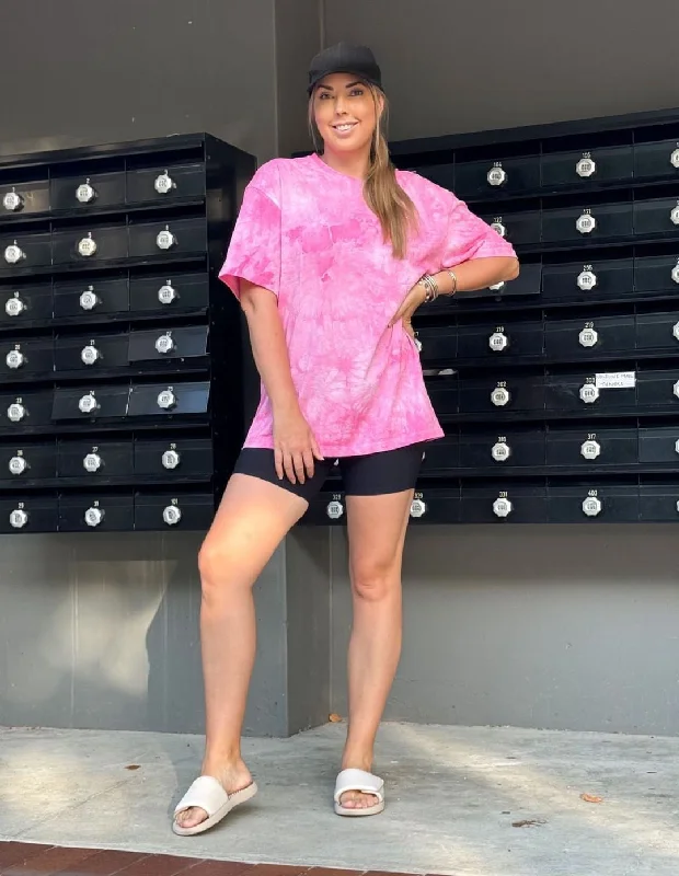 Oversize Tee Tie Dye Pink