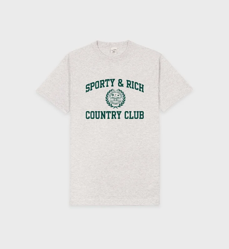 Varsity Crest T-Shirt - Heather Gray/Forest