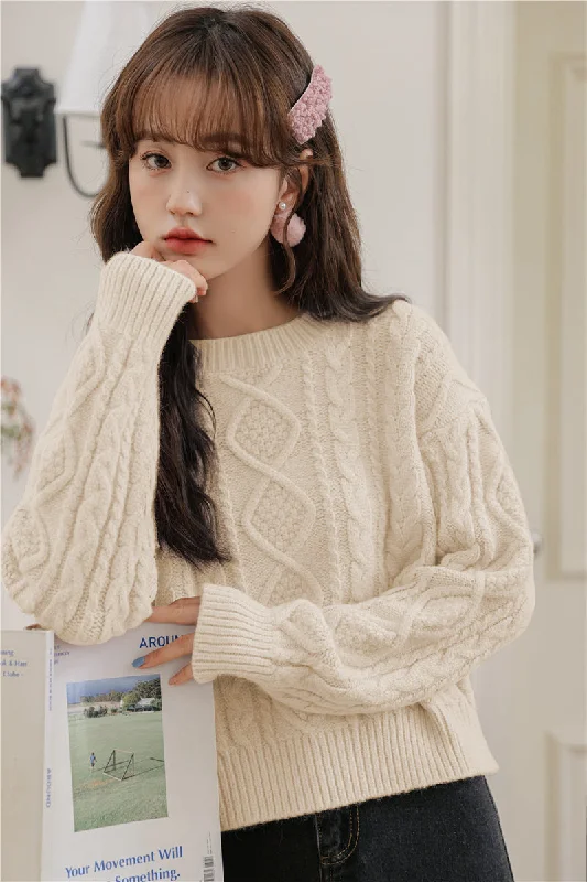 Basic Cable Knit Sweater (6 Colors)