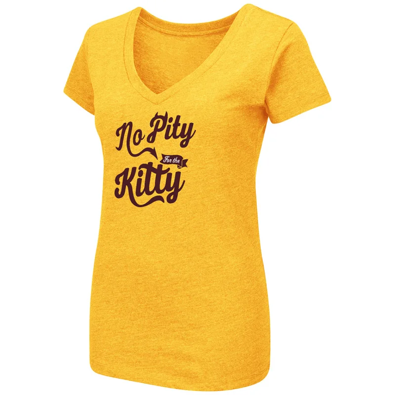 ASU No Pity Devil Tail Ladies Tee GLD