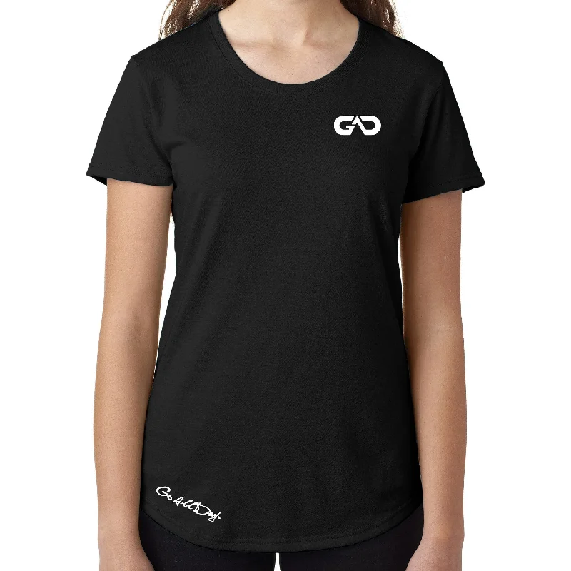 Women's GO ALL DAY Infinity Logo TriBlend Tee (Black)