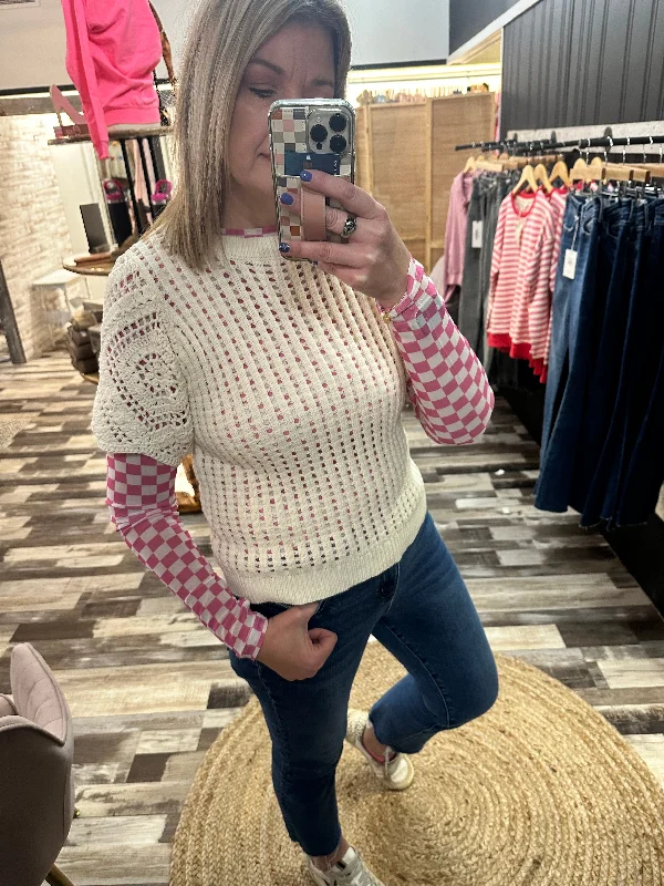 Crushing It Crochet Lace Sweater