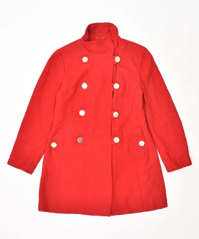 OASIS Womens Double Breasted Coat UK 16 Large Red