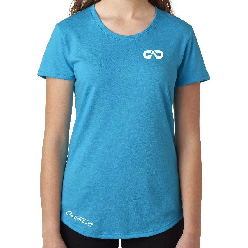 Women's GO ALL DAY Infinity Logo TriBlend Tee (Tahiti Blue)