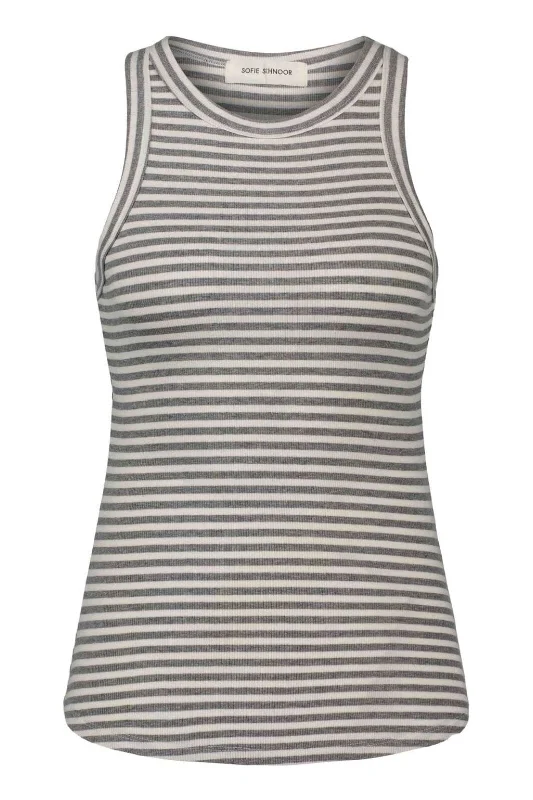 Sofie Schnoor - Snos434 Top - Grey Striped