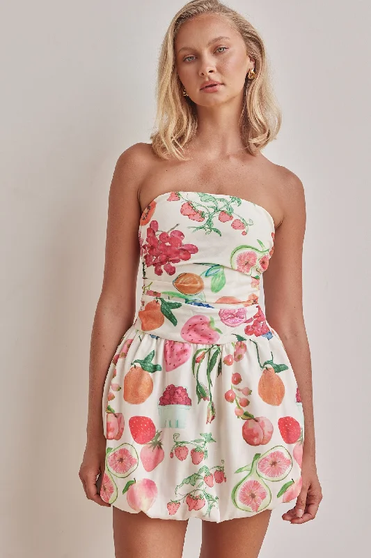 Strawberry Mini Dress (Cream)