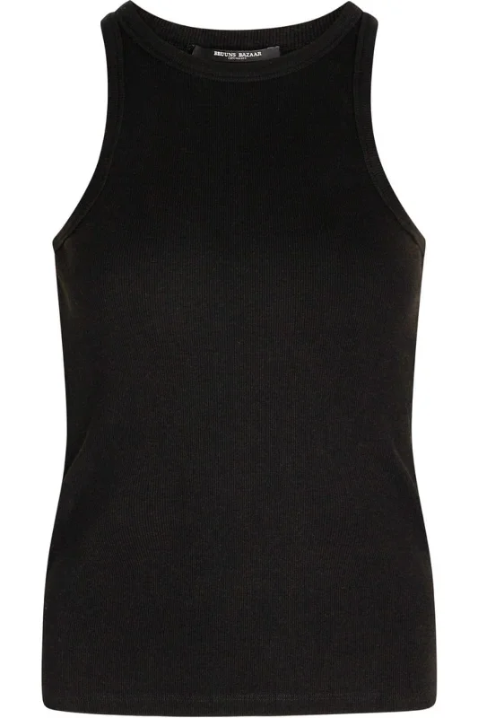 Bruuns Bazaar - KatyBB Rib Tank top - Black