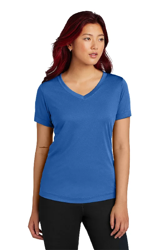 Sport-Tek Womens Competitor Moisture Wicking Short Sleeve V-Neck T-Shirt - Royal Blue