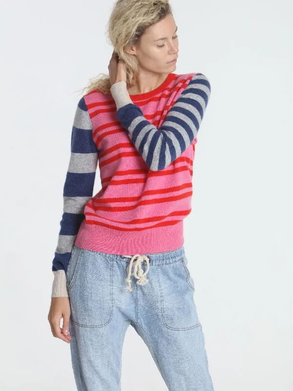 Jessie Stripe Crew - Pink