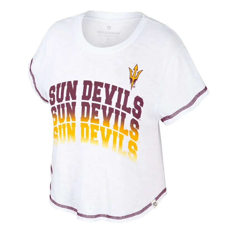 ASU Ladies Philipa Crop Tee WHT