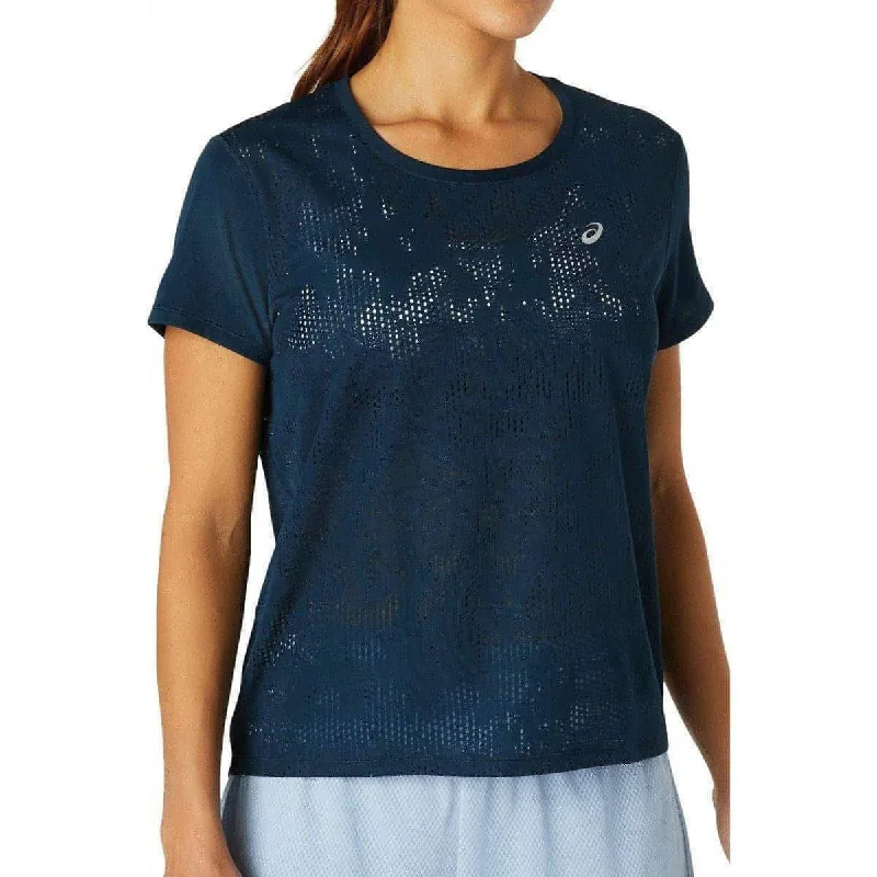 Asics Ventilate Short Sleeve Womens Running Top - Navy