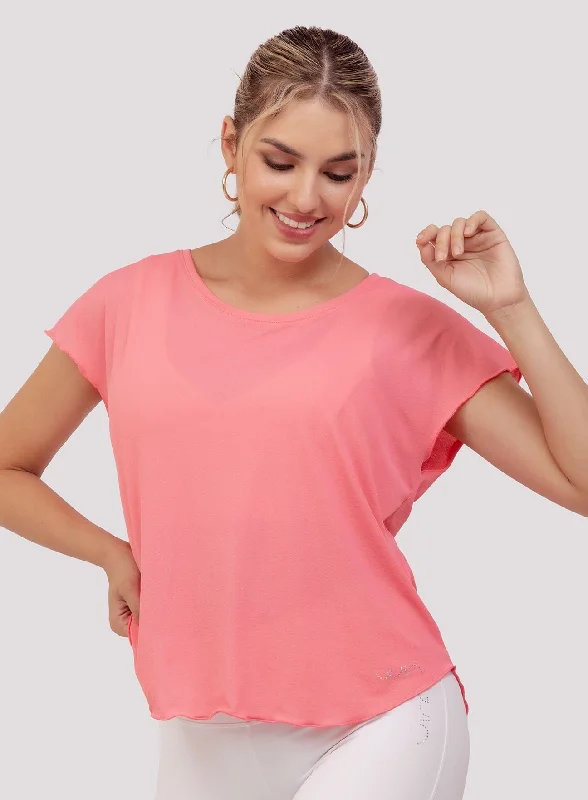 T-SHIRT SWEET DELICATA-CORAL