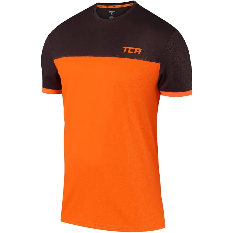 TCA Aeron Short Sleeve Junior Running Top - Orange