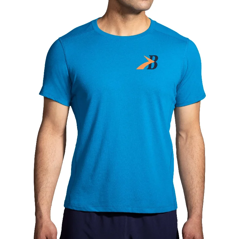 Brooks Distance 2.0 Short Sleeve Mens Running Top - Blue