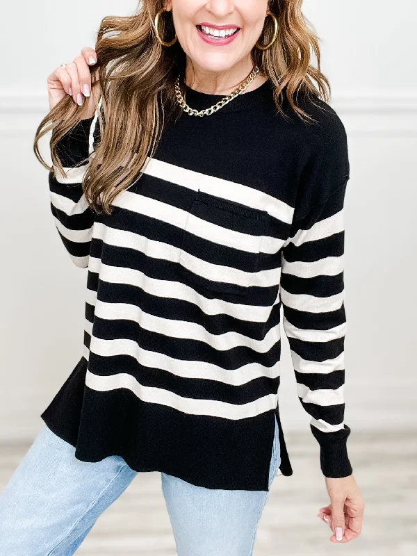 Lightweight Oversized Stripe Sweater